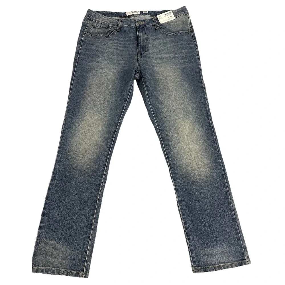 MBX ‎ Men's Fairfax Denim, Slim Fit Stretch Premium Jeans Peace Size 36X30 New